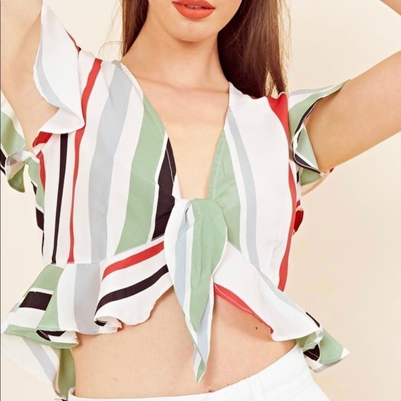 Neon Rose crop top Size M - Picture 2 of 5